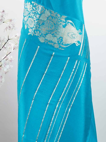 Mysore silk Pure Mysore silk saree designed with understated luxury. Its graceful weave reflects timeless handloom artistry. Soft texture and rich finish create effortless elegance. Classic simplicity for every occasion. A beautiful expression of tradition. Charumati - Pure Mysore Silk Saree - Manoranjitham Weaves - Handloom Store