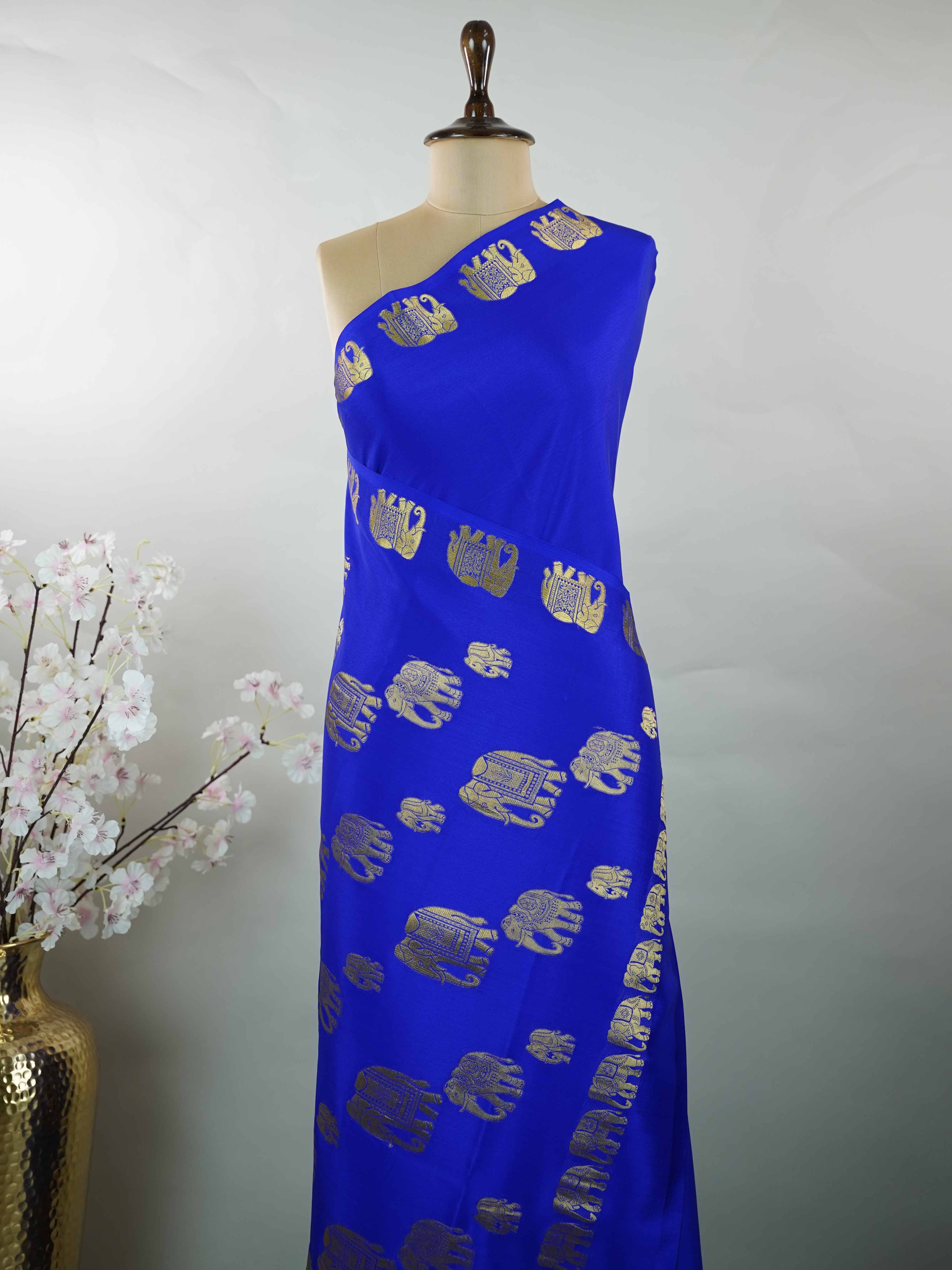 Mysore silk Traditional Mysore silk saree with pure handloom elegance. The luxurious silk texture adds richness to every fold. Simple beauty designed for timeless appeal. Comfortable and easy to style beautifully. A refined saree for every occasion. Saveri - Pure Mysore Silk Saree - Manoranjitham Weaves - Handloom Store