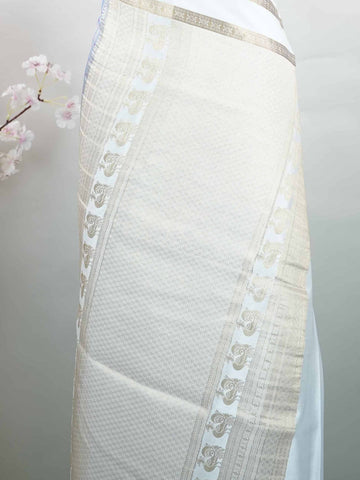 Mysore silk Pure handloom Mysore silk saree with subtle classic charm. The smooth texture gives it a refined luxurious finish. Elegant drape designed for effortless beauty. Traditional craftsmanship in every thread. Perfectly timeless and sophisticated. Charuchandra - Pure Mysore Silk Saree - Manoranjitham Weaves - Handloom Store