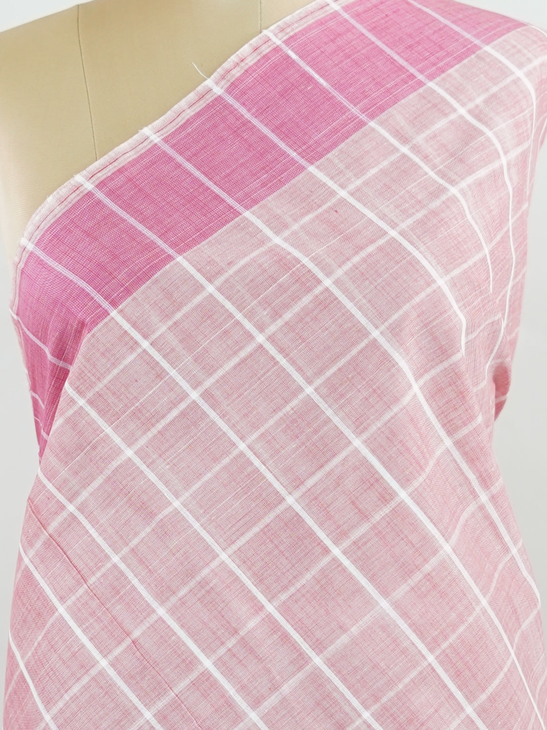 Bengal Cottons Pink South Cotton with Ikkat Style Borders &amp; Teal Blouse Vasantha - Pink Handloom Cotton Saree | Ikkat Border - Manoranjitham Weaves - Handloom Store