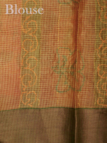 Tussars 
A Kota saree with digital print and delicate hand embroidery, blending contemporary design with traditional craftsmanship. Jaunpuria     - Manoranjitham Weaves - Handloom Store