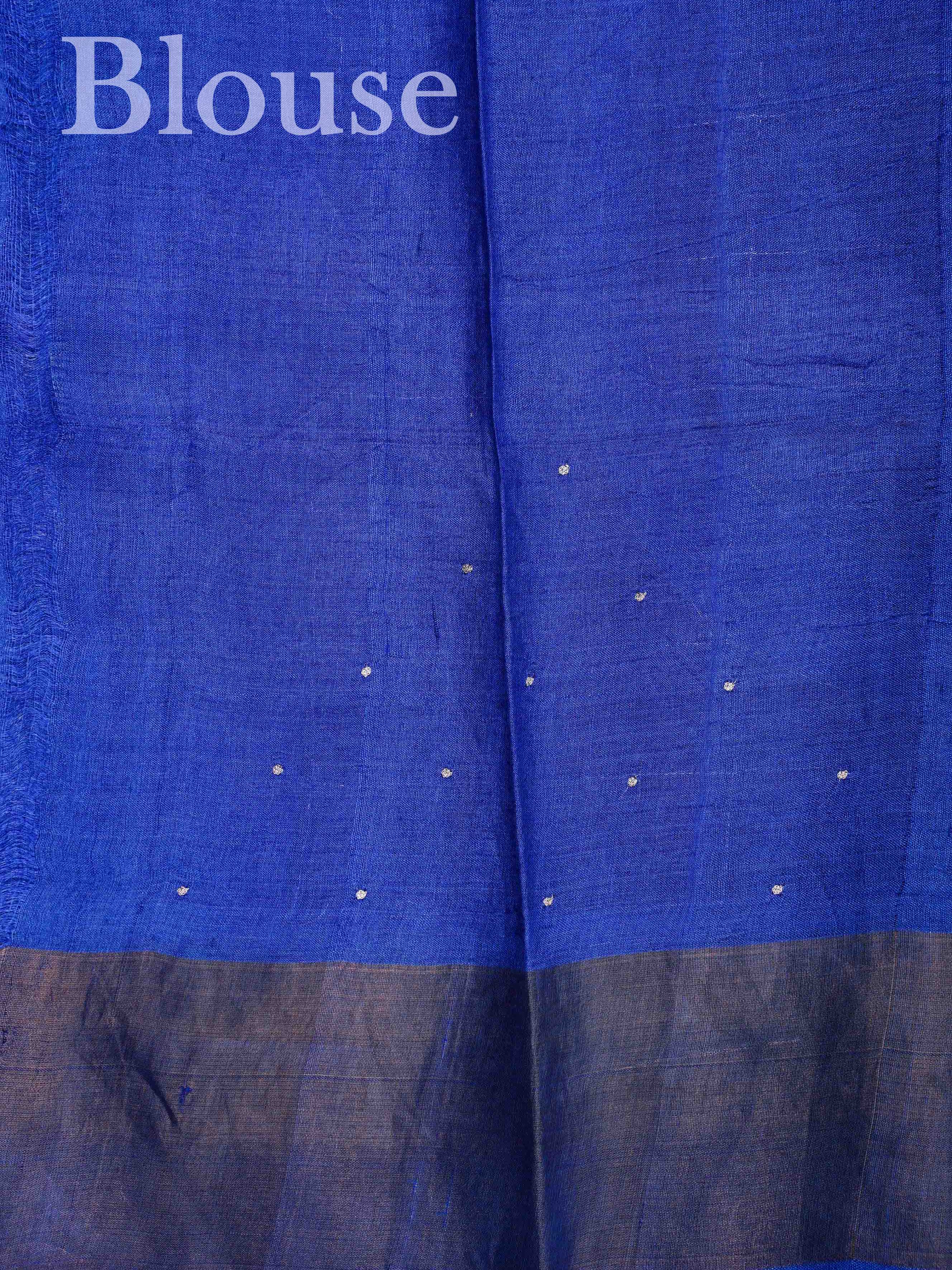 Tussars Purple 100% Pure Tussar - Manoranjitham Weaves - Handloom Store