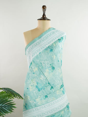 Tussars A serene green semi tussar saree blooming with floral digital prints and delicate thread borders.
Woven in Varanasi, it blends subtle texture with artisanal charm and light elegance.
Perfect for intimate gatherings, temple visits, or everyday grace with a touch of tradition.
#SemiTussarSaree #ThreadBorderElegance #VaranasiWeaves

 Poorvikalyani - Manoranjitham Weaves - Handloom Store