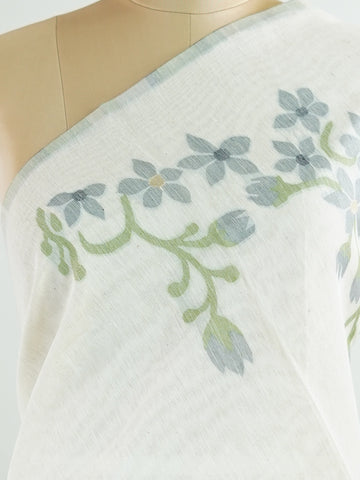 Cottons In soothing grey, this 100% Pure Cotton saree brings quiet beauty to everyday wear.br
Floral motifs bloom gently across the body, adding a soft, natural charm.br
Woven in Varanasi, it offers breathability and comfort all day long.br
A timeless choice for effortless grace.br
#PureCottonSaree #GreyElegance #FloralMotifs #VaranasiWeaves #ManoranjithamSarees Dharani - Handloom Cotton Saree | Zari Border | Traditional - Manoranjitham Weaves - Handloom Store