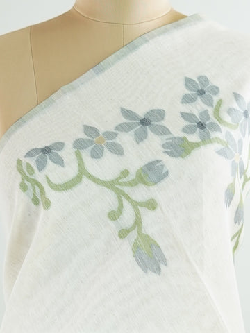 Cottons In soft cream tones, this Kora Cotton saree from Varanasi carries a light, graceful charm.br
Floral motifs bloom gently across the body, untouched by zari for a pure, minimal look.br
Its airy texture makes it ideal for warm days and easy elegance.br
A timeless drape for those who love quiet beauty.br
#KoraCotton #FloralSaree #NoZariElegance #VaranasiWeaves #ManoranjithamSarees Gautami - Handloom Cotton Saree | Zari Border | Traditional - Manoranjitham Weaves - Handloom Store