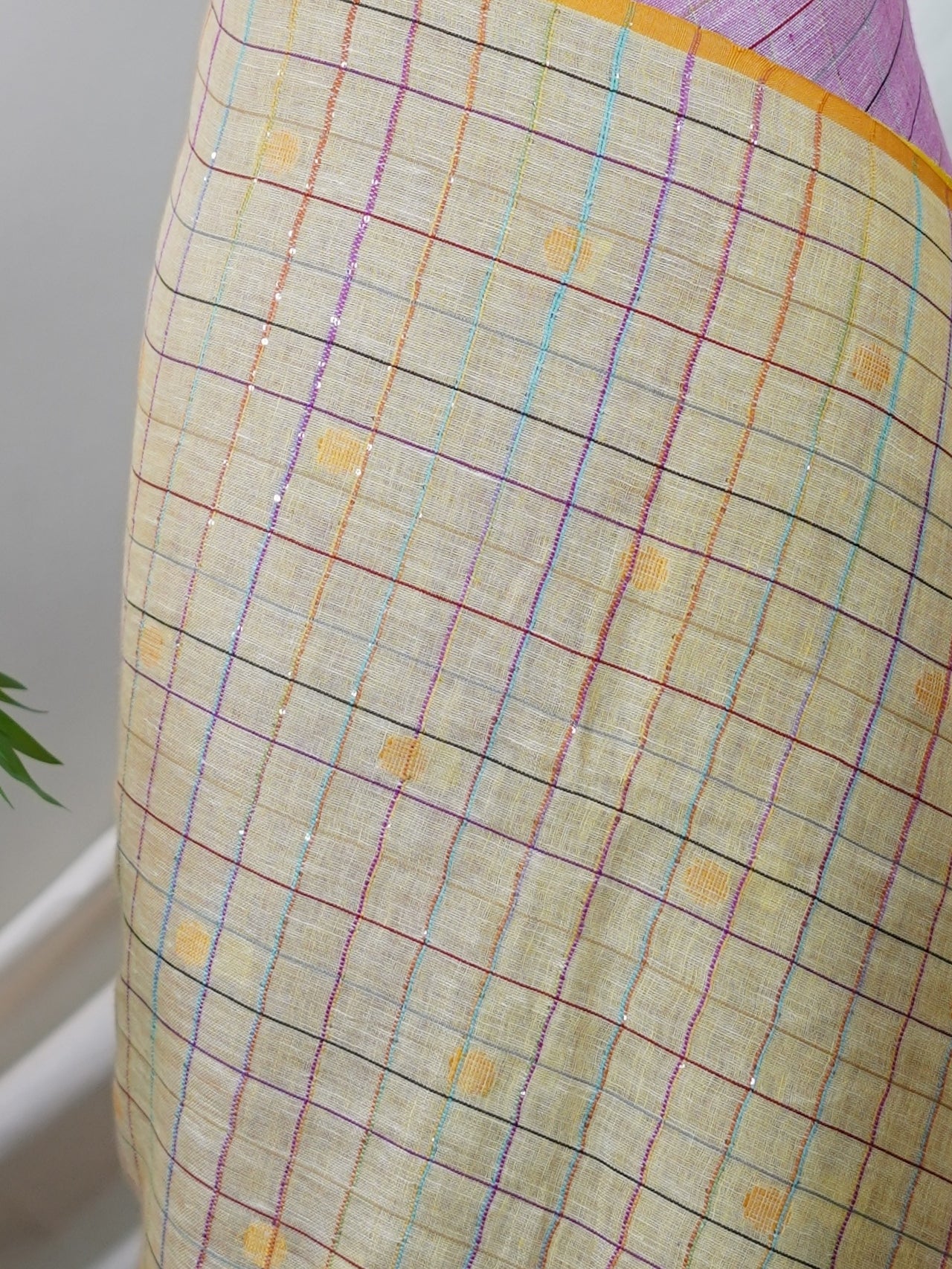 Linen Light Pink 100% Pure Linen - Manoranjitham Weaves - Handloom Store