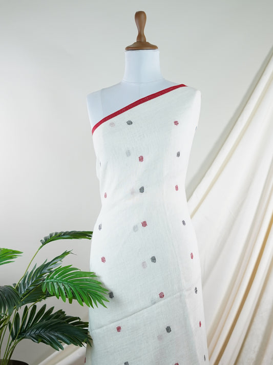 Linen Cream 100% Pure Linen - Manoranjitham Weaves - Handloom Store