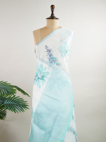 Linen A pristine white base adorned with multicolour floral motifs makes this Silk Kota saree a picture of elegance.
Fine zari threads glint softly through the weave, adding a touch of celebration.
Light as air and beautifully translucent, it’s ideal for summer occasions.
A delicate dance of tradition and colour from Varanasi.
#SilkKota #FloralElegance #WhiteSareeCharm #FineZariWeave #ManoranjithamSarees







 Bahudari - Manoranjitham Weaves - Handloom Store