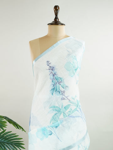 Linen A pristine white base adorned with multicolour floral motifs makes this Silk Kota saree a picture of elegance.br
Fine zari threads glint softly through the weave, adding a touch of celebration.br
Light as air and beautifully translucent, it’s ideal for summer occasions.br
A delicate dance of tradition and colour from Varanasi.br
#SilkKota #FloralElegance #WhiteSareeCharm #FineZariWeave #ManoranjithamSarees Bindumalini - Multicolour Semi Silk Saree - Manoranjitham Weaves - Handloom Store