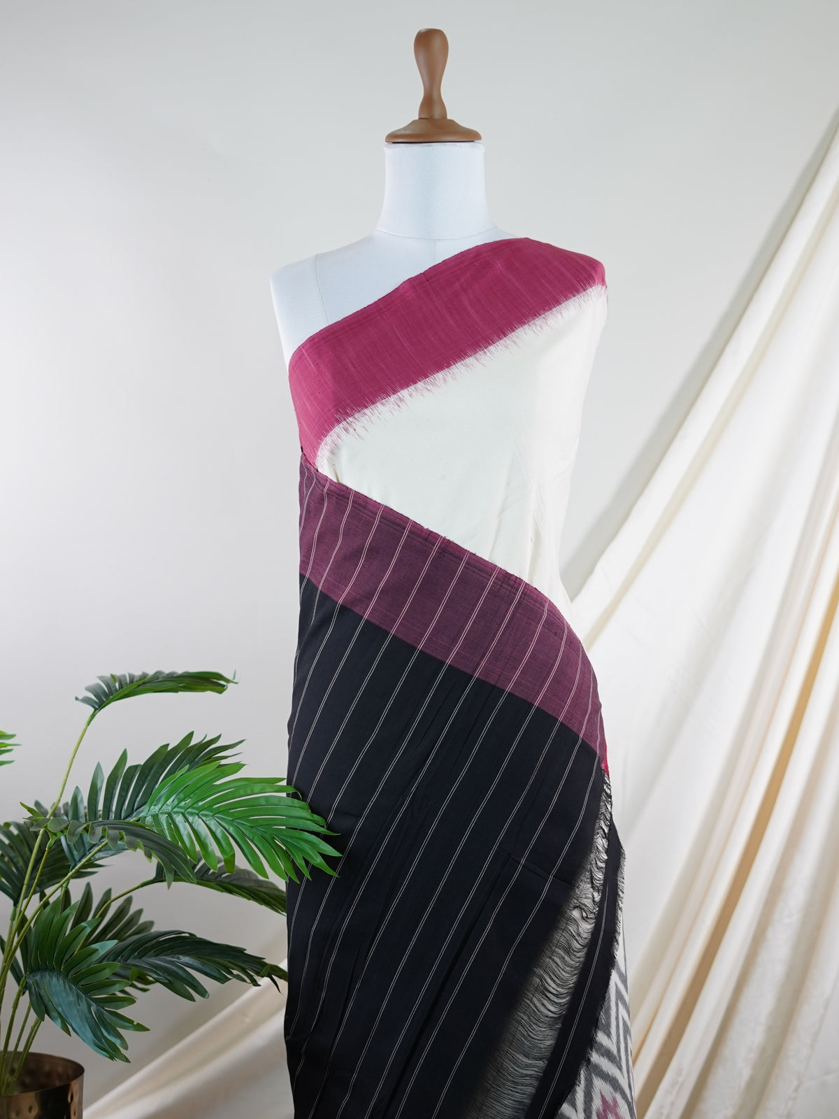 Handspun Cotton Cream 100% Pure Cotton - Manoranjitham Weaves - Handloom Store