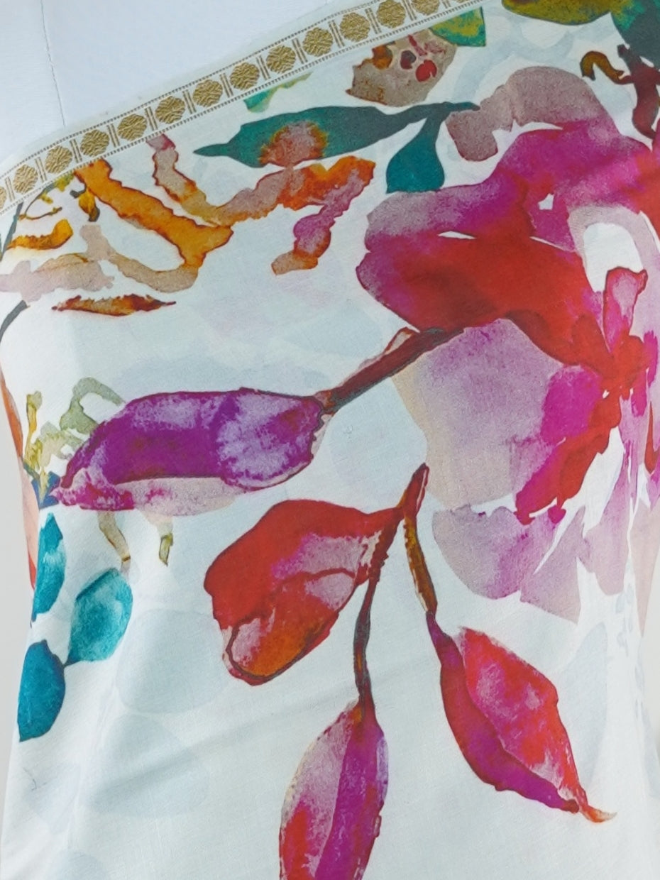 Handspun Cotton Grey 100% Pure Cotton - Manoranjitham Weaves - Handloom Store