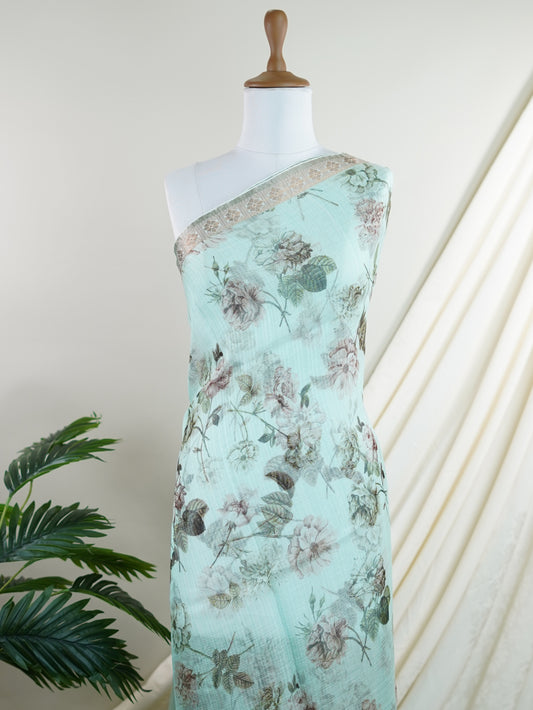 Kota Light Green Kota - Manoranjitham Weaves - Handloom Store