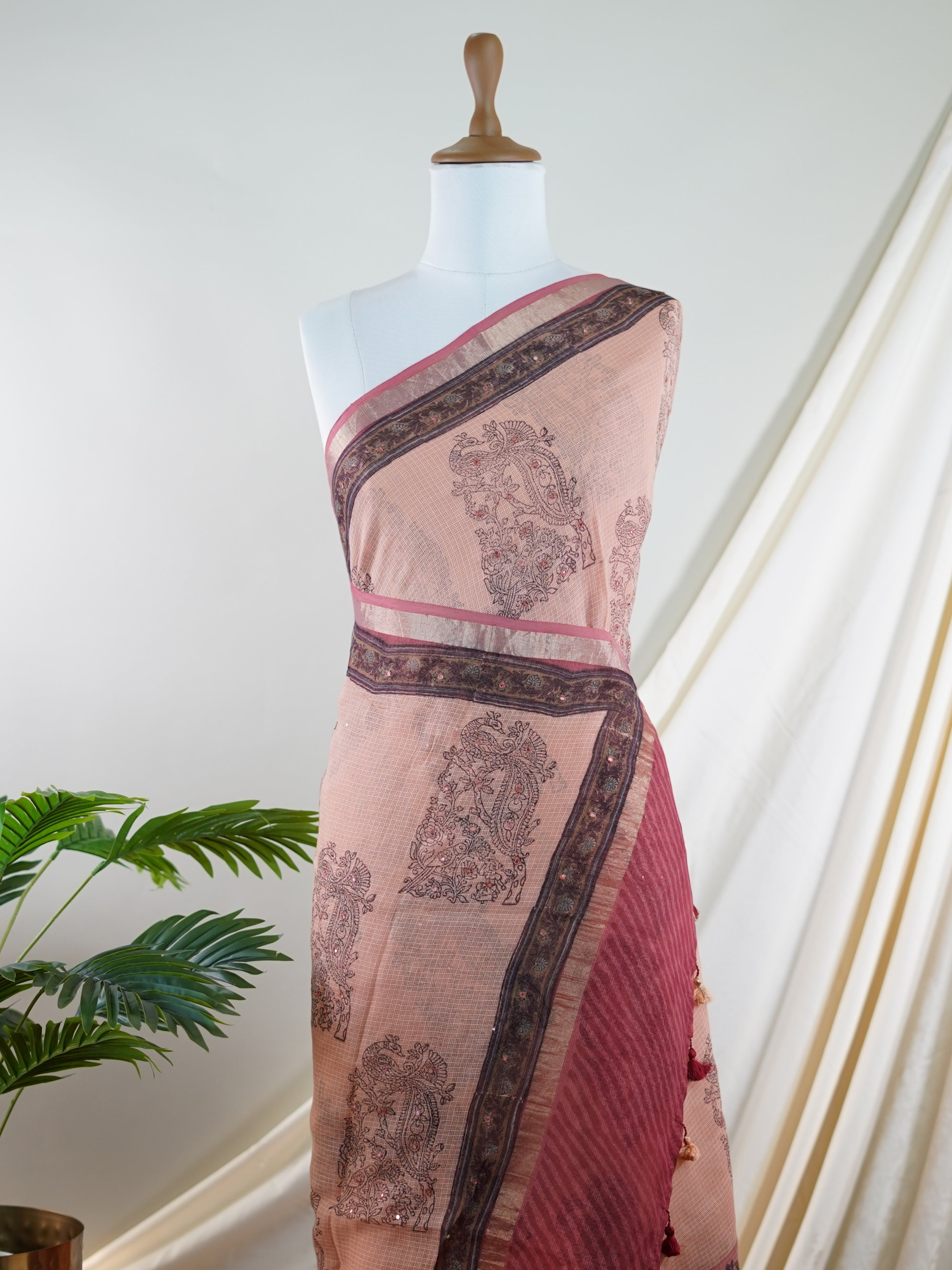 Kota Peach Kota - Manoranjitham Weaves - Handloom Store