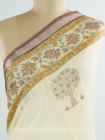 Kota A breezy Cotton Kota Doria saree adorned with delicate handblock prints and glistening mirror work—light as air, rich in tradition.br
Its translucent texture and airy drape make it perfect for summer gatherings and everyday grace.br
Every motif is stamped by hand, reflecting the charm of slow craft and timeless elegance.br
#HandloomCotton #KotaDoria #BlockPrintSaree #MirrorWork #Manoranjitham Desh - Handloom Pure Silk Saree | Handwoven | Buttas - Manoranjitham Weaves - Handloom Store