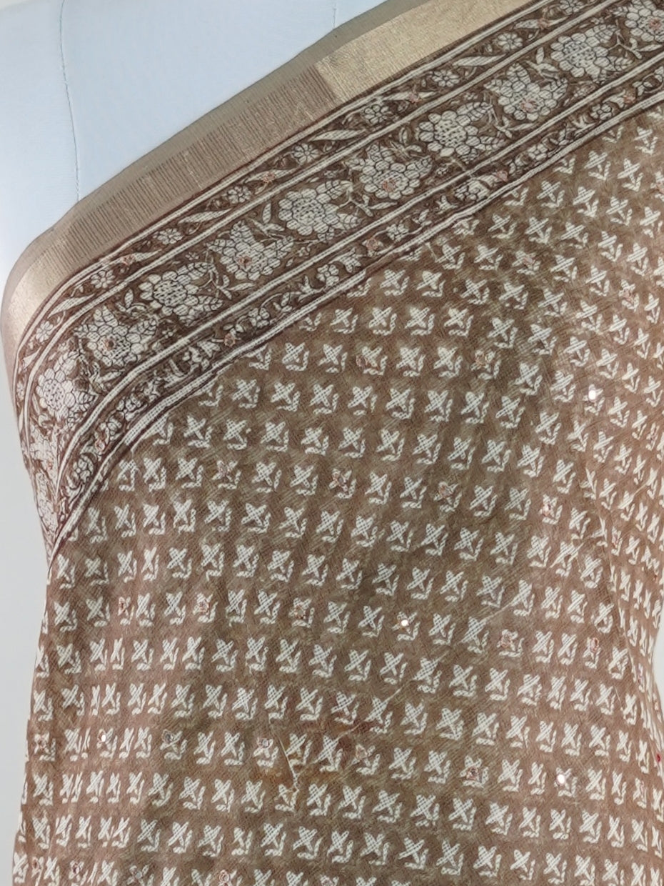 Kota Brown Kota - Manoranjitham Weaves - Handloom Store