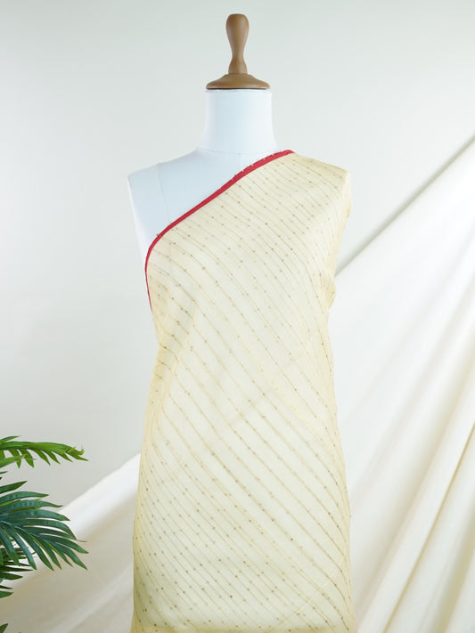 Fancy Yellow Muslin - Manoranjitham Weaves - Handloom Store
