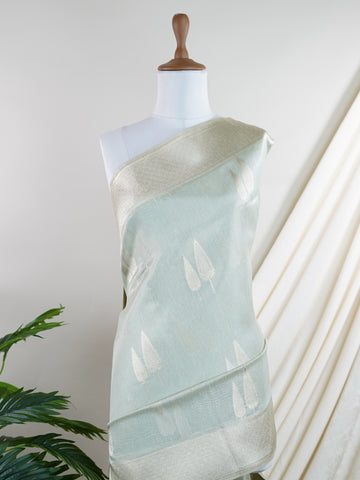 tissue Drenched in gold, this Semi Tissue saree shimmers with floral weave detailing and fine zari. Its lightweight texture and luminous finish make it a festive favourite. Crafted in Varanasi, it carries elegance in every thread. Ideal for weddings, receptions, and moments that deserve radiance. #SemiTissue #GoldenGlow #FloralWeave #FineZari #ManoranjithamSarees Madhumati - Semi Silk Saree - Manoranjitham Weaves - Handloom Store