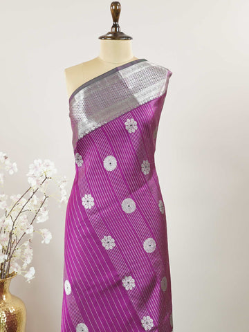 Venkatagiri Silk Woven in the heart of Andhra Pradesh, this Venkatagiri handloom saree is a symbol of regal elegance and heritage. Known for its soft texture and intricate craftsmanship, it drapes gracefully for weddings, pujas, and festive moments. Each thread carries tradition, making it a cherished piece of South Indian artistry. Lightweight yet luxurious — a true sree in every sense. Dharmavati - Venkatagiri Pure Silk Saree - Manoranjitham Weaves - Handloom Store