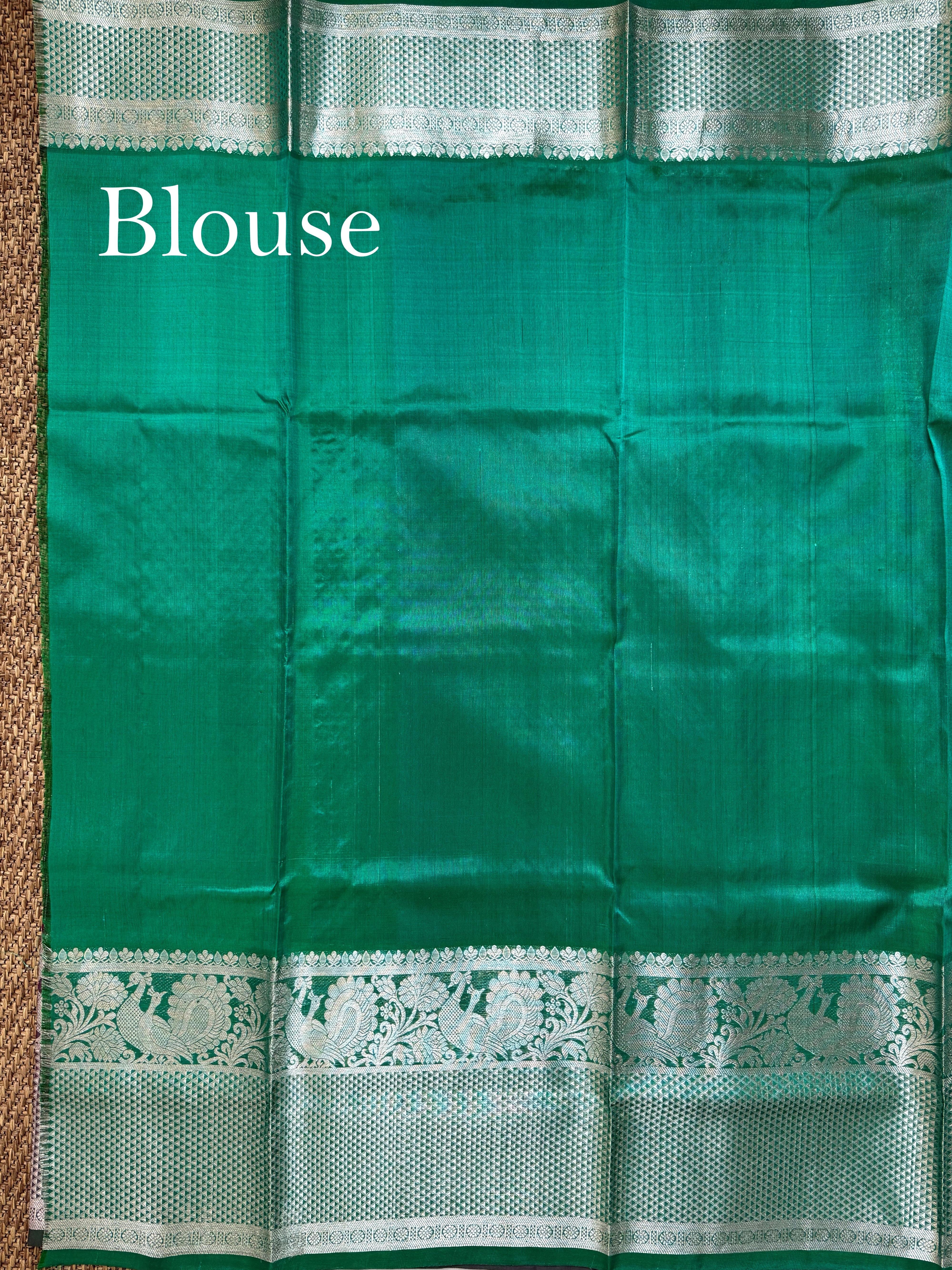 Venkatagiri Silk Maroon 100% Pure Silk  - Manoranjitham Weaves - Handloom Store