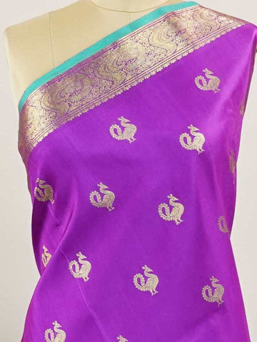 Miyan Malhara - Magenta Venkatagiri Pure Silk Saree