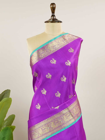 Miyan Malhara - Magenta Venkatagiri Pure Silk Saree