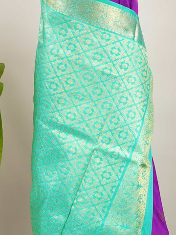 Miyan Malhara - Magenta Venkatagiri Pure Silk Saree