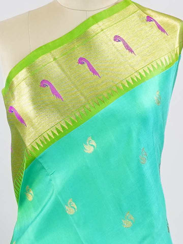 Gaud Saranga - Light Green Venkatagiri Pure Silk Saree