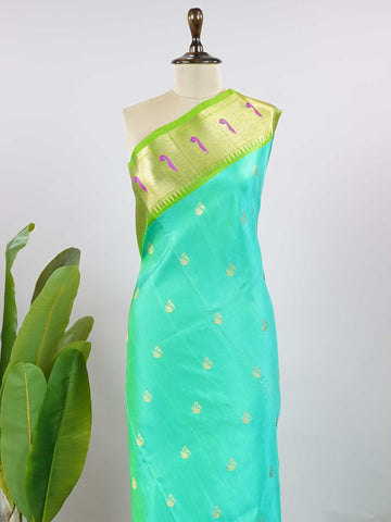 Gaud Saranga - Light Green Venkatagiri Pure Silk Saree