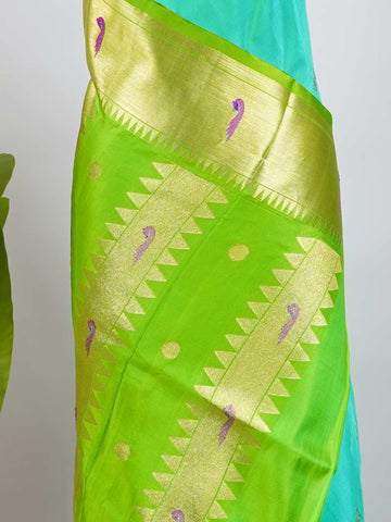 Gaud Saranga - Light Green Venkatagiri Pure Silk Saree