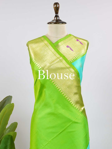 Gaud Saranga - Light Green Venkatagiri Pure Silk Saree