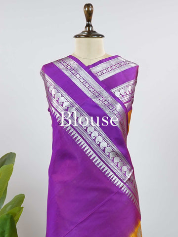 Hindola - Brown Venkatagiri Pure Silk Saree