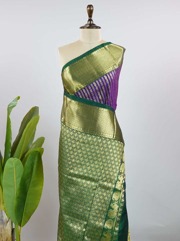 Malkauns - Maroon Venkatagiri Pure Silk Saree