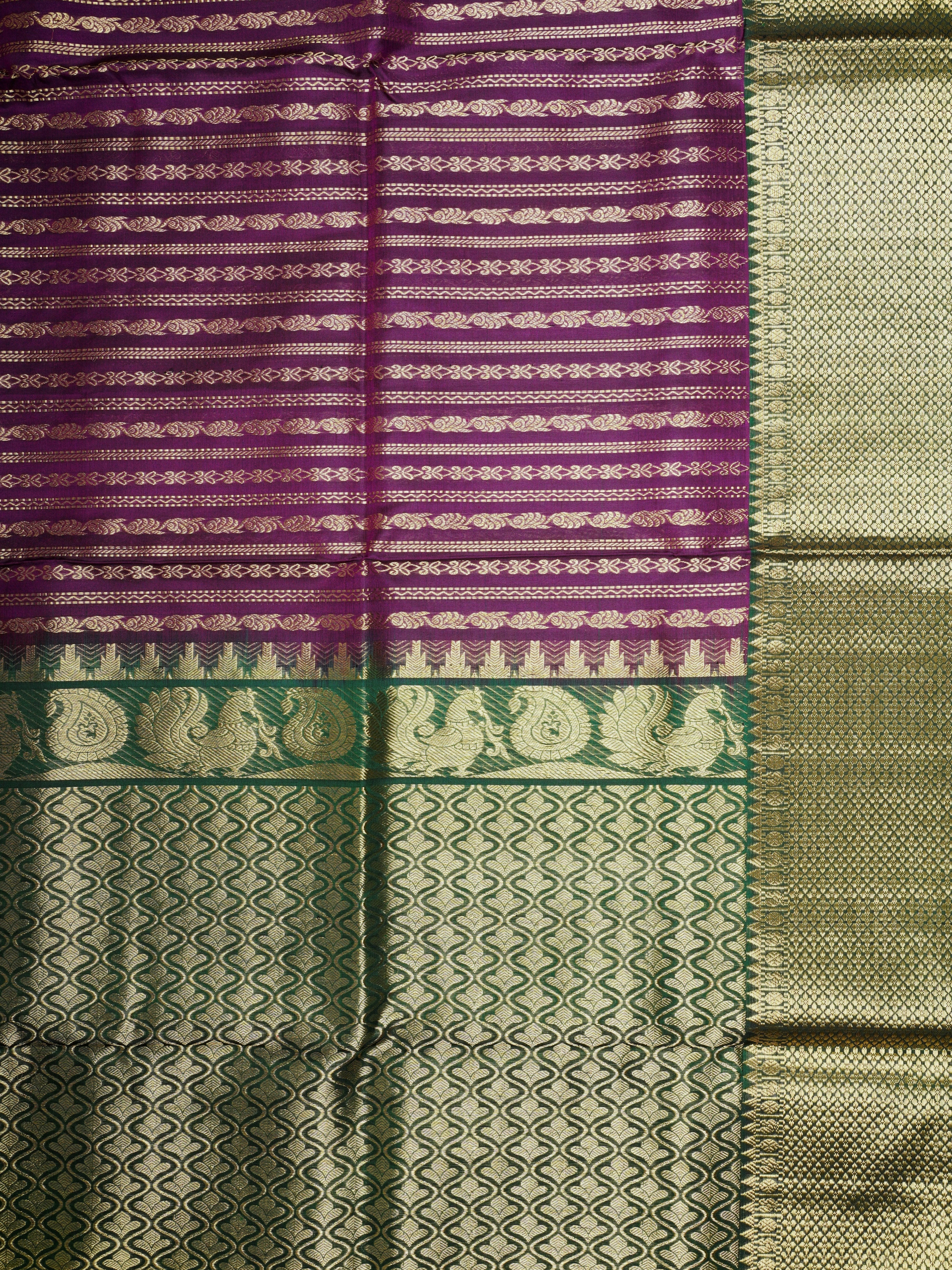 Venkatagiri Silk Maroon 100% Pure Silk  - Manoranjitham Weaves - Handloom Store