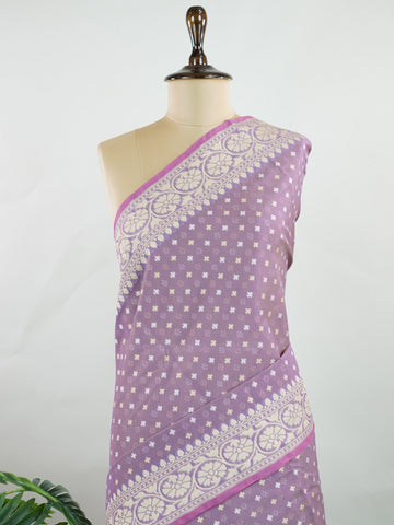 Cotton A comfortable and elegant Cotton saree crafted with a smooth texture and graceful drape. Its versatile styling makes it suitable for daily wear and light festivities, blending traditional weaving with modern sensibility. Virinchi - Handloom Cotton Saree | Zari Border | Traditional - Manoranjitham Weaves - Handloom Store