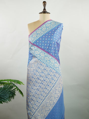 Cotton A comfortable and elegant Cotton saree crafted with a smooth texture and graceful drape. Its versatile styling makes it suitable for daily wear and light festivities, blending traditional weaving with modern sensibility. Kshirja - Handloom Cotton Saree | Zari Border | Traditional - Manoranjitham Weaves - Handloom Store