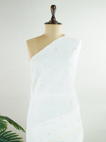 Cotton This Linen Cotton saree in cream glows softly with golden floral zari weaves.br
Borderless and fluid, it brings a refined simplicity to festive dressing.br
Woven in Varanasi, the fine zari adds just the right touch of shimmer.br
A graceful blend of comfort, elegance, and tradition.br
#LinenCottonSaree #ZariWeaves #BorderlessBeauty #VaranasiHandloom #ManoranjithamSarees Latha - Cream Handloom Cotton Saree - Manoranjitham Weaves - Handloom Store
