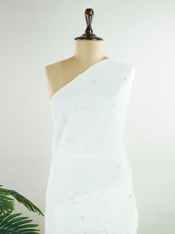 Cotton This Linen Cotton saree in cream glows softly with golden floral zari weaves.br
Borderless and fluid, it brings a refined simplicity to festive dressing.br
Woven in Varanasi, the fine zari adds just the right touch of shimmer.br
A graceful blend of comfort, elegance, and tradition.br
#LinenCottonSaree #ZariWeaves #BorderlessBeauty #VaranasiHandloom #ManoranjithamSarees Gauri - Cream Handloom Cotton Saree - Manoranjitham Weaves - Handloom Store