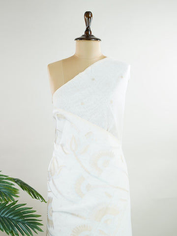 Cotton This Linen Cotton saree in cream glows softly with golden floral zari weaves.br
Borderless and fluid, it brings a refined simplicity to festive dressing.br
Woven in Varanasi, the fine zari adds just the right touch of shimmer.br
A graceful blend of comfort, elegance, and tradition.br
#LinenCottonSaree #ZariWeaves #BorderlessBeauty #VaranasiHandloom #ManoranjithamSarees Gauri - Cream Handloom Cotton Saree - Manoranjitham Weaves - Handloom Store