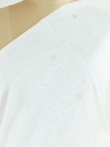Cotton This Linen Cotton saree in cream glows softly with golden floral zari weaves.br
Borderless and fluid, it brings a refined simplicity to festive dressing.br
Woven in Varanasi, the fine zari adds just the right touch of shimmer.br
A graceful blend of comfort, elegance, and tradition.br
#LinenCottonSaree #ZariWeaves #BorderlessBeauty #VaranasiHandloom #ManoranjithamSarees Manjula - Cream Handloom Cotton Saree - Manoranjitham Weaves - Handloom Store