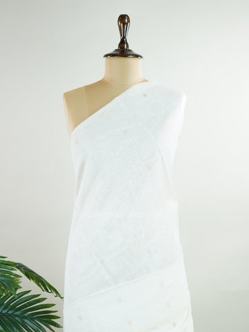 Cotton This Linen Cotton saree in cream glows softly with golden floral zari weaves.br
Borderless and fluid, it brings a refined simplicity to festive dressing.br
Woven in Varanasi, the fine zari adds just the right touch of shimmer.br
A graceful blend of comfort, elegance, and tradition.br
#LinenCottonSaree #ZariWeaves #BorderlessBeauty #VaranasiHandloom #ManoranjithamSarees Manjula - Cream Handloom Cotton Saree - Manoranjitham Weaves - Handloom Store