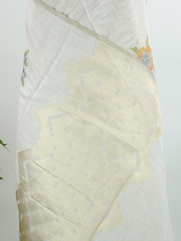 Cotton In soothing grey, this 100% Pure Cotton saree brings quiet beauty to everyday wear.br
Floral motifs bloom gently across the body, adding a soft, natural charm.br
Woven in Varanasi, it offers breathability and comfort all day long.br
A timeless choice for effortless grace.br
#PureCottonSaree #GreyElegance #FloralMotifs #VaranasiWeaves #ManoranjithamSarees Keertana - Handloom Cotton Saree | Zari Border | Traditional - Manoranjitham Weaves - Handloom Store
