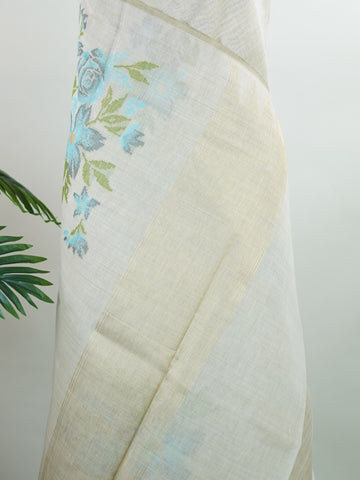 Cotton In soothing grey, this 100% Pure Cotton saree brings quiet beauty to everyday wear.br
Floral motifs bloom gently across the body, adding a soft, natural charm.br
Woven in Varanasi, it offers breathability and comfort all day long.br
A timeless choice for effortless grace.br
#PureCottonSaree #GreyElegance #FloralMotifs #VaranasiWeaves #ManoranjithamSarees Padmapriya - Handloom Cotton Saree | Zari Border | Traditional - Manoranjitham Weaves - Handloom Store