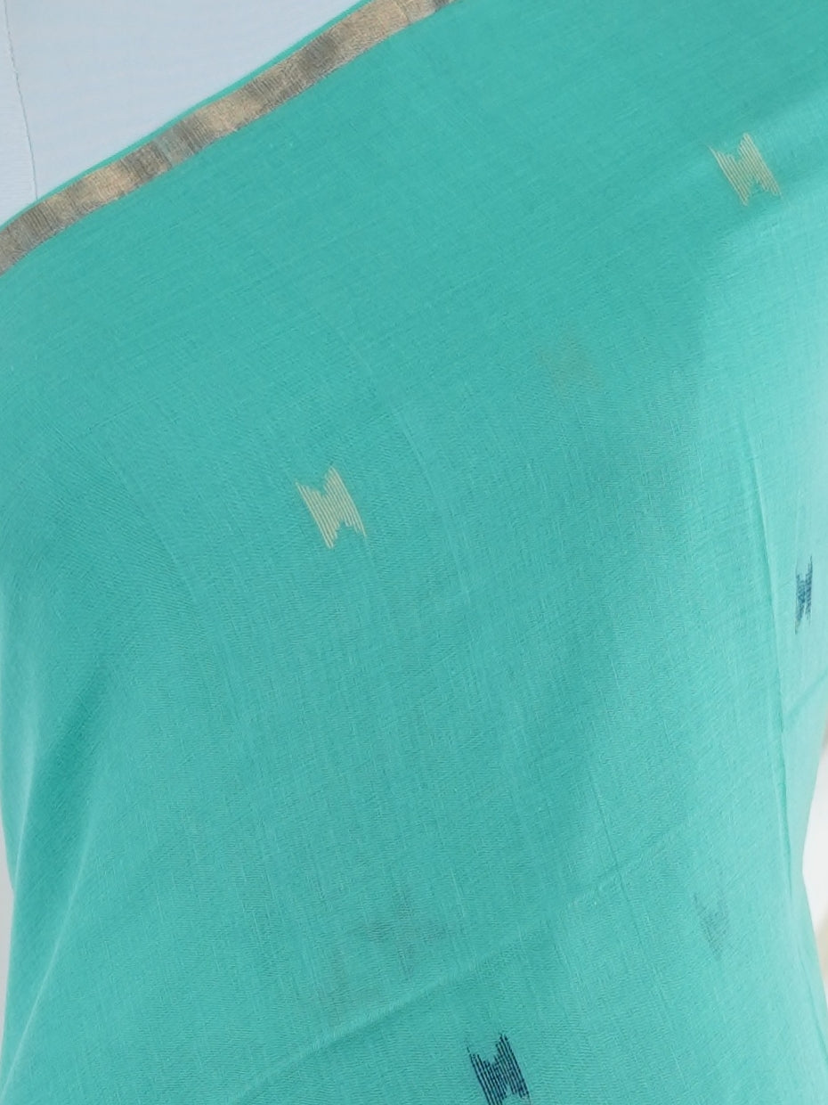 Cotton Blue 100% Pure Cotton - Manoranjitham Weaves - Handloom Store