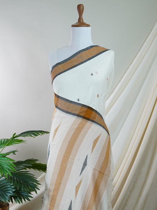 Cotton White 100% Pure Cotton - Manoranjitham Weaves - Handloom Store