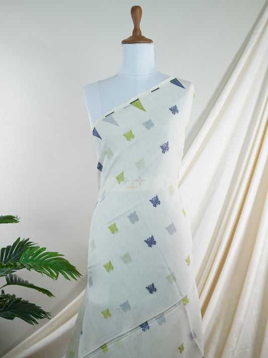 Cotton White 100% Pure Cotton - Manoranjitham Weaves - Handloom Store