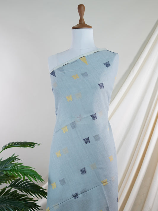 Cotton Grey 100% Pure Cotton - Manoranjitham Weaves - Handloom Store