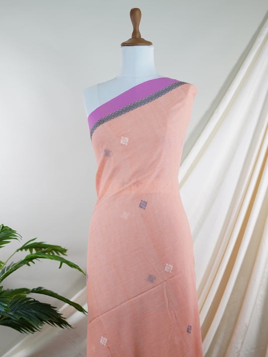 Cotton Pink 100% Pure Cotton - Manoranjitham Weaves - Handloom Store