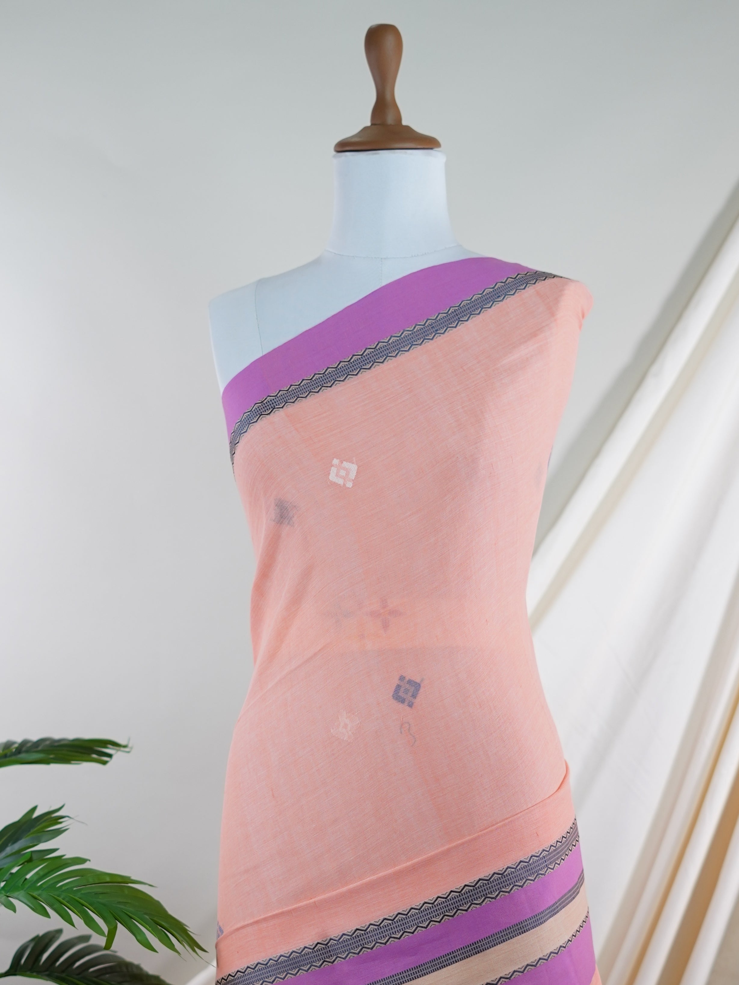 Cotton Pink 100% Pure Cotton - Manoranjitham Weaves - Handloom Store