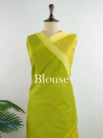 Cotton Woven with care in the looms of West Bengal, this 100% pure cotton saree blends everyday comfort with understated elegance. Fine zari floral designs shimmer softly against the breathable fabric, while the small border adds a touch of refinement. Lightweight and timeless, it’s perfect for summer gatherings and quiet celebrations Todi - Handloom Cotton Saree - Manoranjitham Weaves - Handloom Store