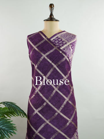 Cotton A deep purple canvas brought to life with traditional gold block prints.br
Lightweight cotton from Varanasi, perfect for all-day grace and comfort.br
A blend of heritage design and subtle radiance for festive or casual charm.br
Handloom beauty in every thread. #CottonElegance #HandloomVaranasi #BlockPrintLove Lalitha - Purple Handloom Cotton Saree | Zari Border | Traditional - Manoranjitham Weaves - Handloom Store